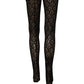 Dolce & Gabbana Black DG Logo Sheer Nylon Thigh High Socks