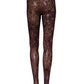 Dries Van Noten Violet Floral Fishnet Tights Stockings Pantyhose Socks