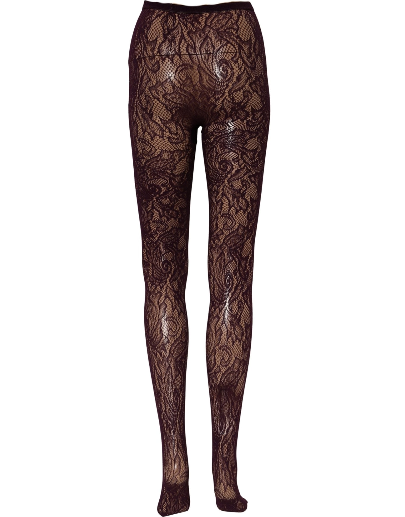 Dries Van Noten Violet Floral Fishnet Tights Stockings Pantyhose Socks