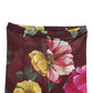 Dolce & Gabbana Maroon Floral Print Tights Sheer Stockings Socks