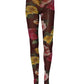 Dolce & Gabbana Maroon Floral Print Tights Sheer Stockings Socks