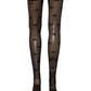 Dolce & Gabbana Black Sheer Logo Monogram Tights Stockings Socks
