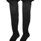 Dolce & Gabbana Black Nylon Logo Calf Long Women Accessory Socks