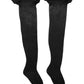 Dolce & Gabbana Black Nylon Logo Calf Long Women Accessory Socks