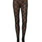 Dolce & Gabbana Black All Over Print Sheer Stretch Tights Socks