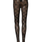 Dolce & Gabbana Black All Over Print Sheer Stretch Tights Socks
