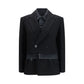 Sacai Black Wool Oves Aries Denim Jacket