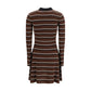 Ganni Brown Wool Oves Aries Casual Dress