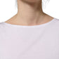 Dolce & Gabbana White Cotton Sleeveless Cropped Tank Top