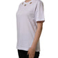 Dolce & Gabbana White Cotton Gold DG Logo Crew Neck T-shirt
