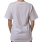 Dolce & Gabbana White Cotton Gold DG Logo Crew Neck T-shirt