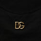 Dolce & Gabbana Black Gold DG Logo Cotton Sleeveless Tank Top