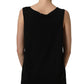 Dolce & Gabbana Black Gold DG Logo Cotton Sleeveless Tank Top