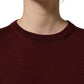 Dolce & Gabbana Maroon Wool Knitted CrewNeck Pullover Sweater
