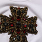 Dolce & Gabbana White Crystal Embellished Cross Top T-shirt
