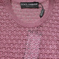 Dolce & Gabbana Pink Sheer Mesh Crew Neck Sleeveless Tank Top