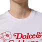 Dolce & Gabbana White Floral Logo Print Crew Neck T-shirt