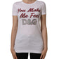 Dolce & Gabbana White Graphic Print Cotton Crew Neck T-shirt