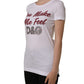 Dolce & Gabbana White Graphic Print Cotton Crew Neck T-shirt