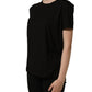 Dolce & Gabbana Black Cotton Crew Neck Short Sleeves T-shirt