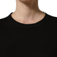 Dolce & Gabbana Black Cotton Crew Neck Short Sleeves T-shirt