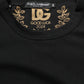 Dolce & Gabbana Black Cotton Crew Neck Short Sleeves T-shirt