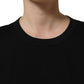Dolce & Gabbana Black Cotton Crew Neck Short Sleeves T-shirt