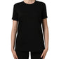 Dolce & Gabbana Black Cotton Crew Neck Short Sleeves T-shirt