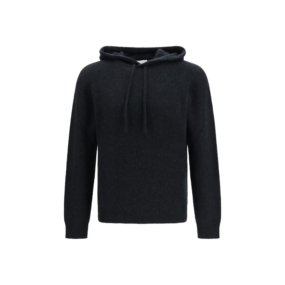 Roberto Collina Black Wool Oves Aries Hoodie