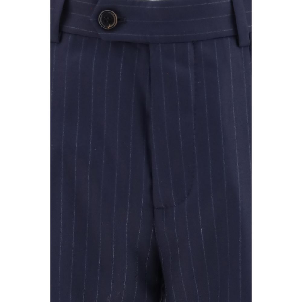 Brunello Cucinelli Blue Wool Oves Aries Dress Pants