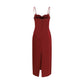 Magda Butrym Bordeaux Cotton Cocktail Dress