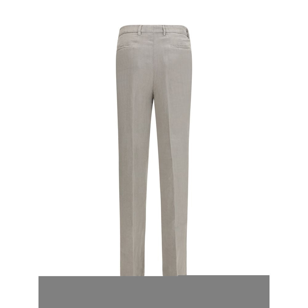 Brunello Cucinelli Gray Linen Casual Pants