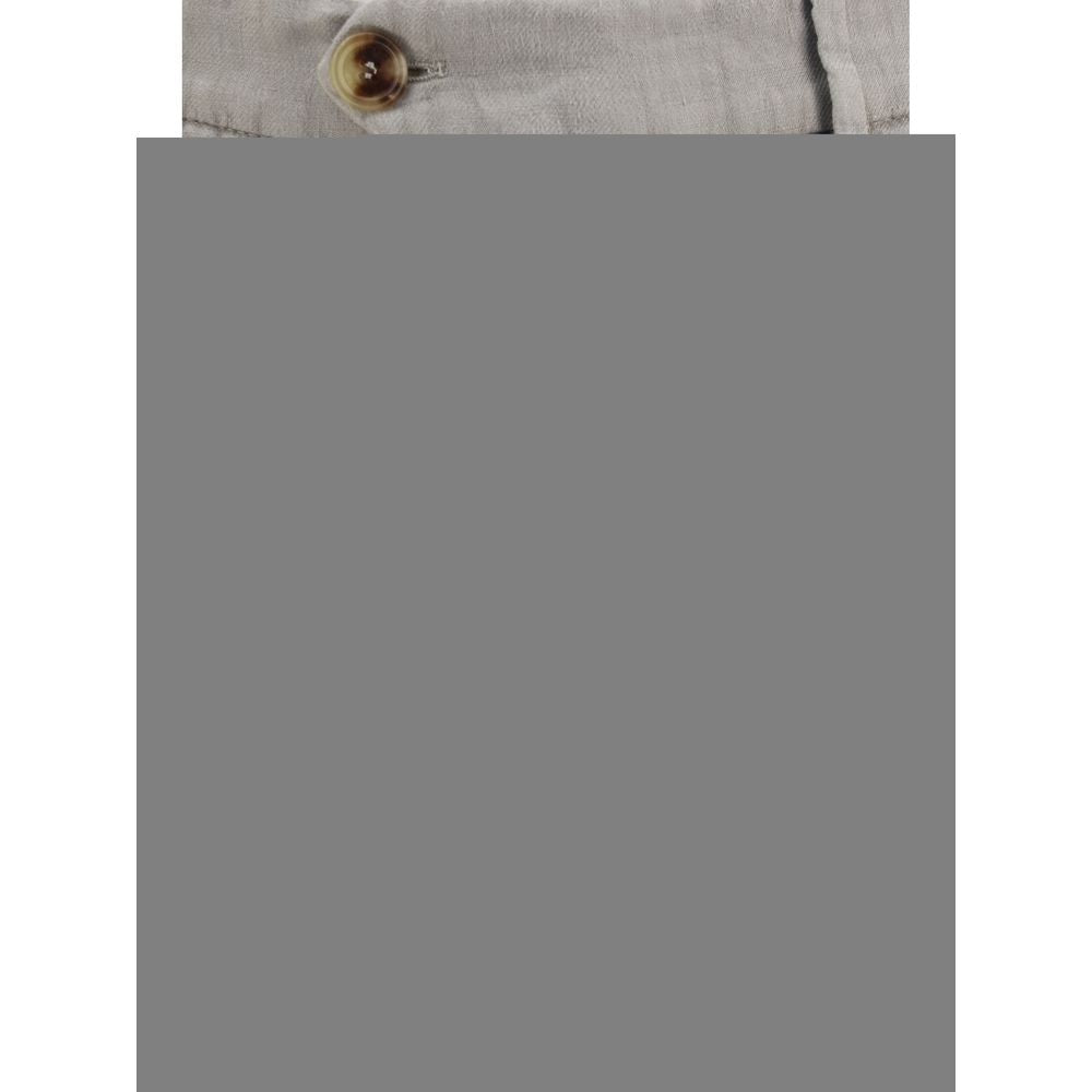 Brunello Cucinelli Gray Linen Casual Pants