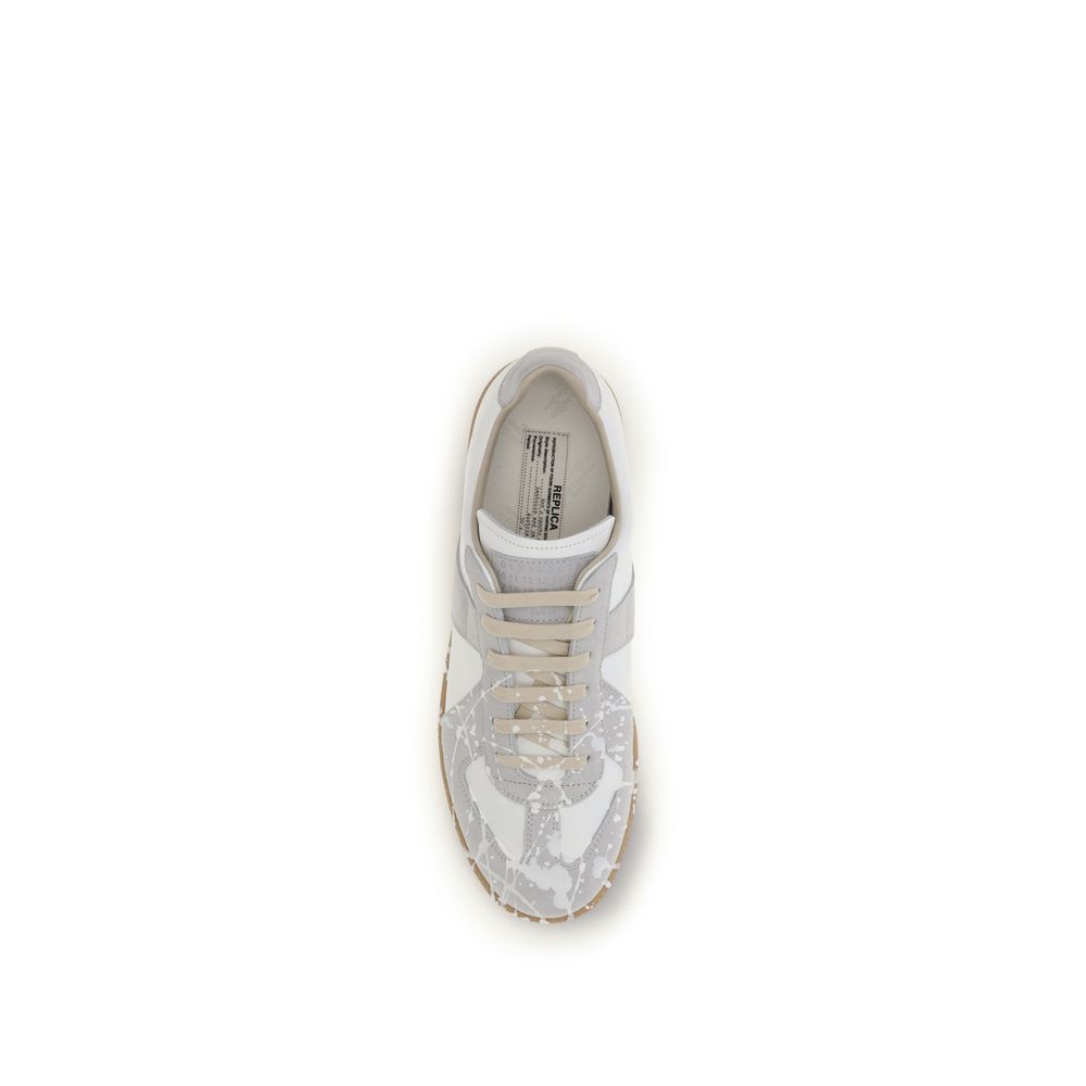 Maison Margiela Gray Suede Leather Low Top Sneakers