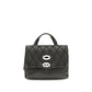 Zanellato Black Calf Leather Bos Taurus Shoulder Bag