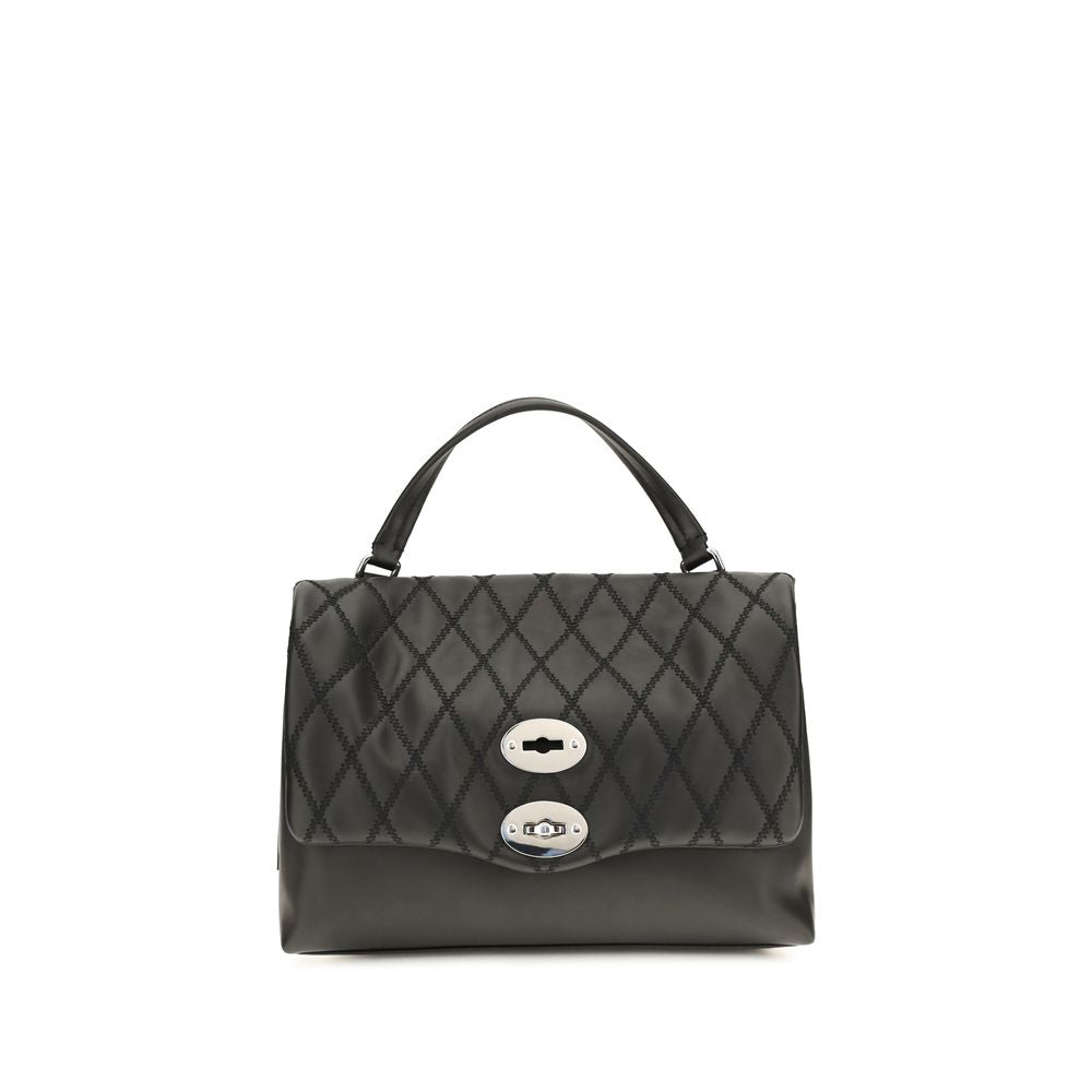 Zanellato Black Calf Leather Bos Taurus Handbag