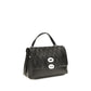 Zanellato Black Calf Leather Bos Taurus Shoulder Bag