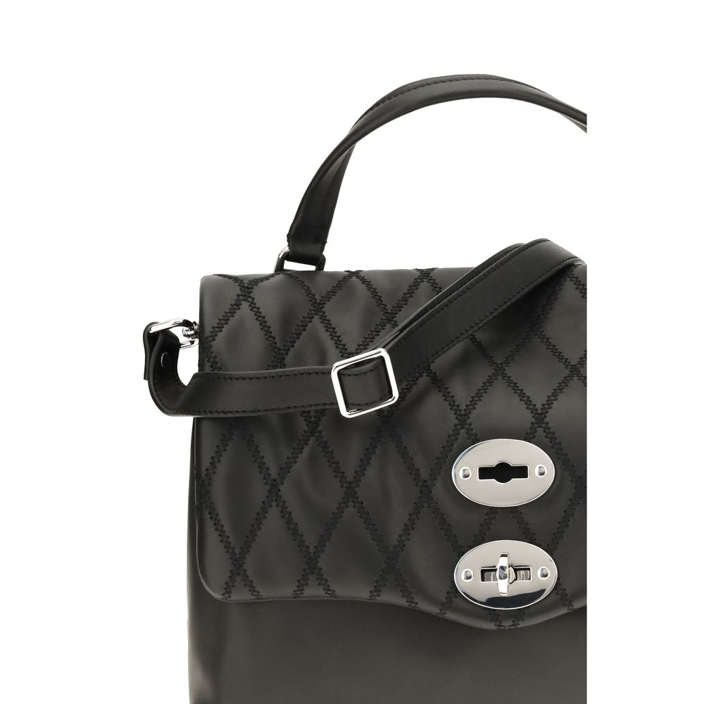Zanellato Black Calf Leather Bos Taurus Handbag