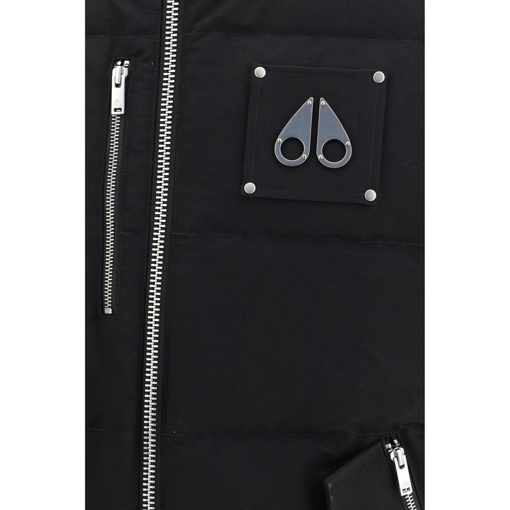 Moose Knuckles Black Cotton Sleeveless Jacket