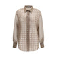 Brunello Cucinelli Beige Silk Pattern Shirt