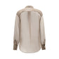 Brunello Cucinelli Beige Silk Pattern Shirt