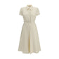Fendi Beige Wool Oves Aries Casual Dress