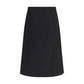 Fendi Black Wool Oves Aries Midi Skirt