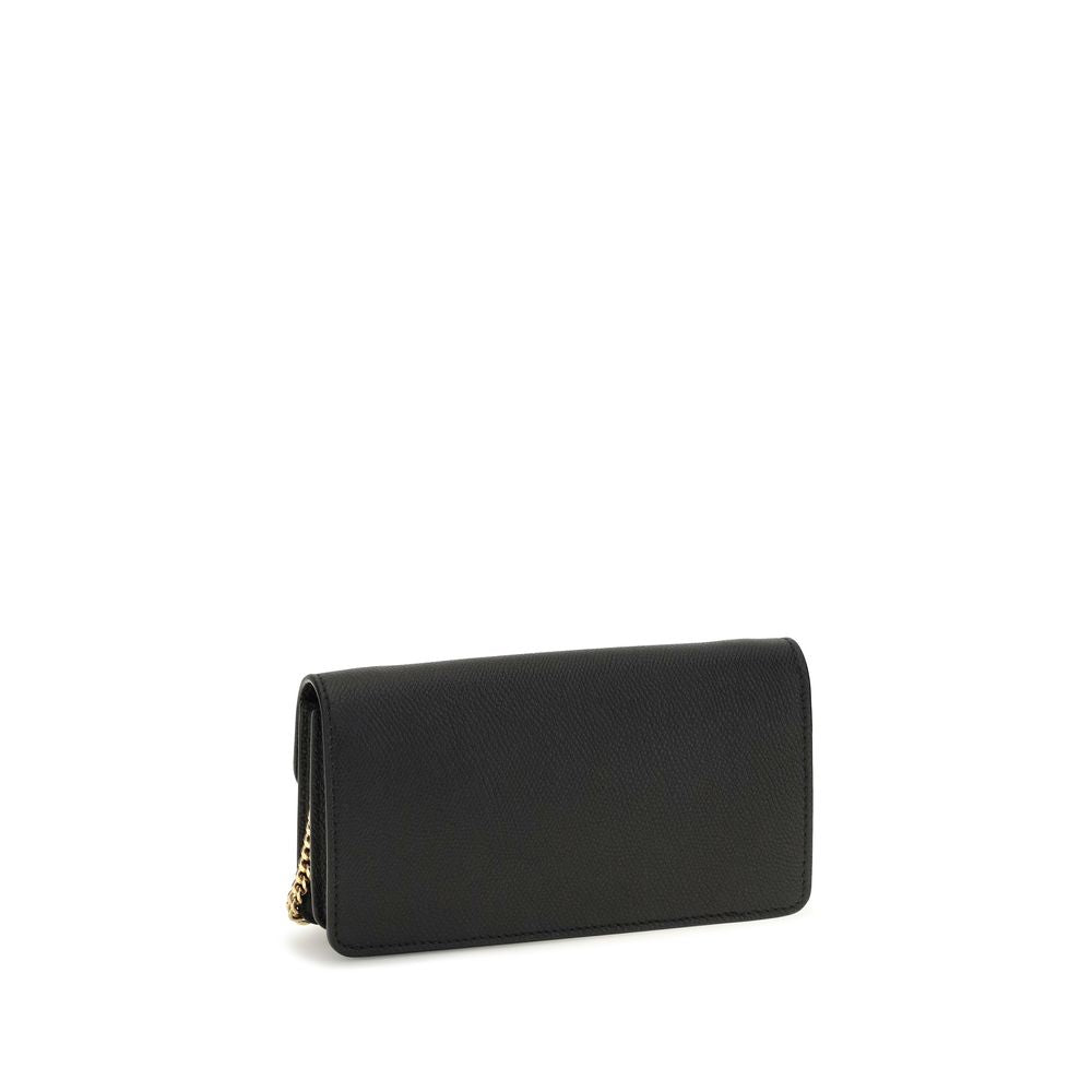Valentino Garavani Black Calf Leather Bos Taurus Wallet