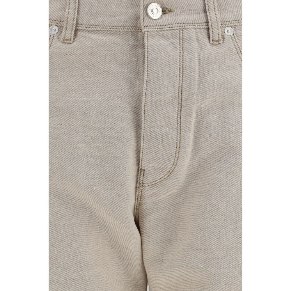 Fendi Beige Cotton Jeans Denim