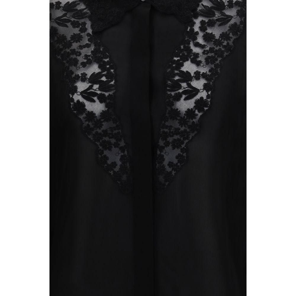 Fendi Black Silk Blouse
