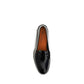 Santoni Black Calf Leather Bos Taurus Slip-On Loafers