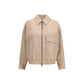 Brunello Cucinelli Beige Leather Leather Jacket