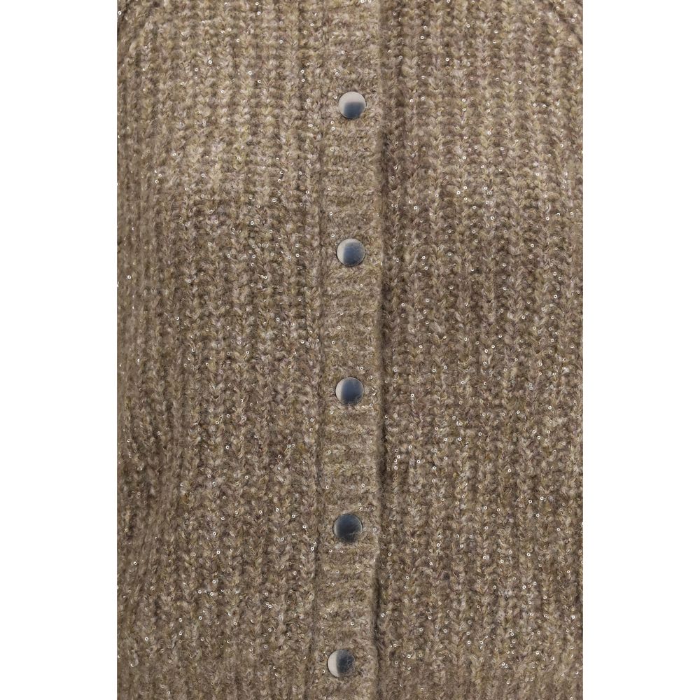 Brunello Cucinelli Brown Cashmere Cardigan