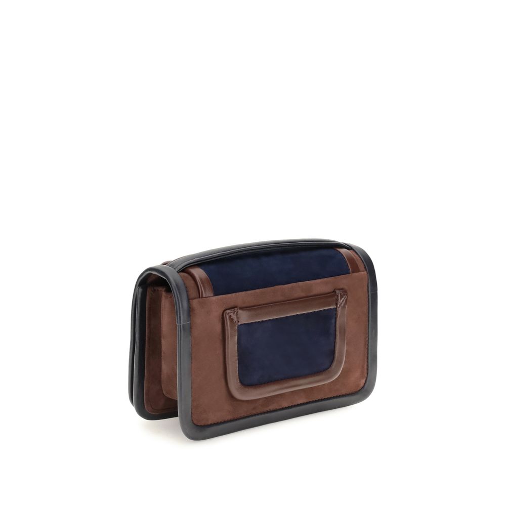 Pierre Hardy Brown Calf Leather Bos Taurus Shoulder Bag